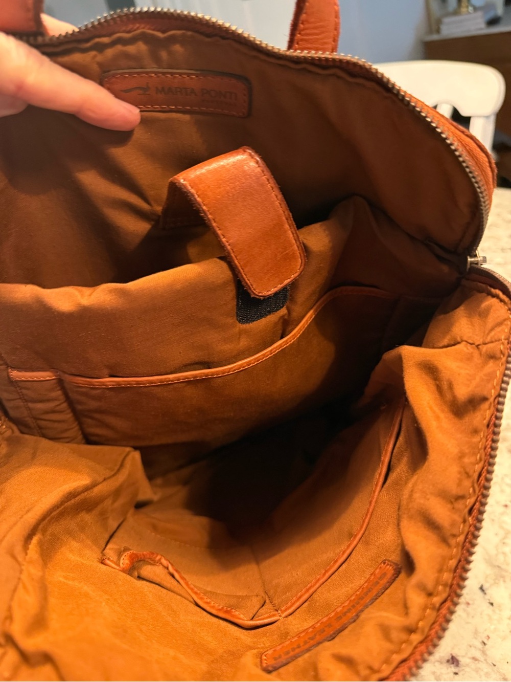 MARTA PONTI PORTUGAL GENUINE LEATHER BAG backpack - Picture 6 of 6